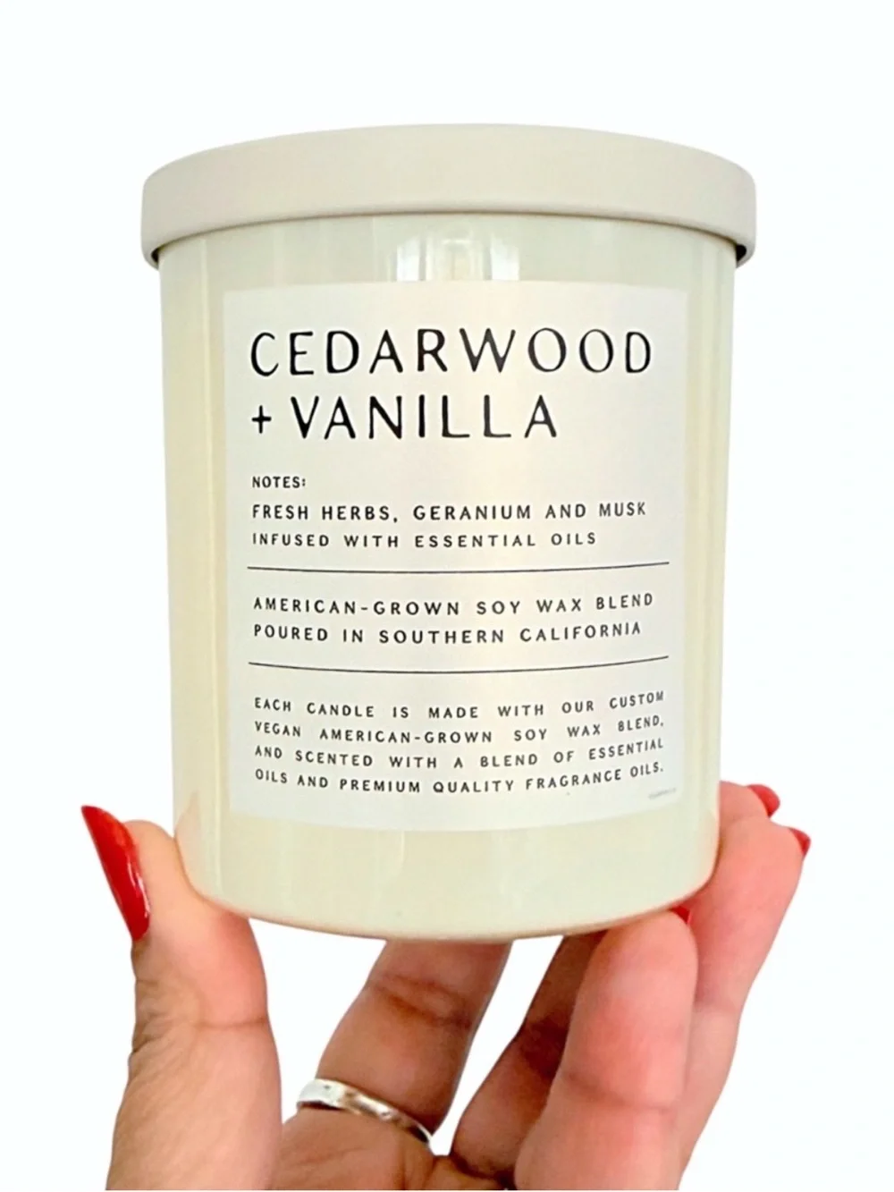 Leoben Company Cedarwood + Vanilla Scented Candle - Cream